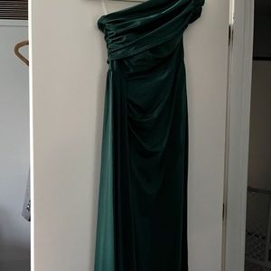 Emerald green ball gown